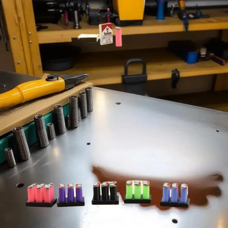 Dollhouse Miniature Smoking Gadget with 1/12 Scale Mini Lighter and Base Model