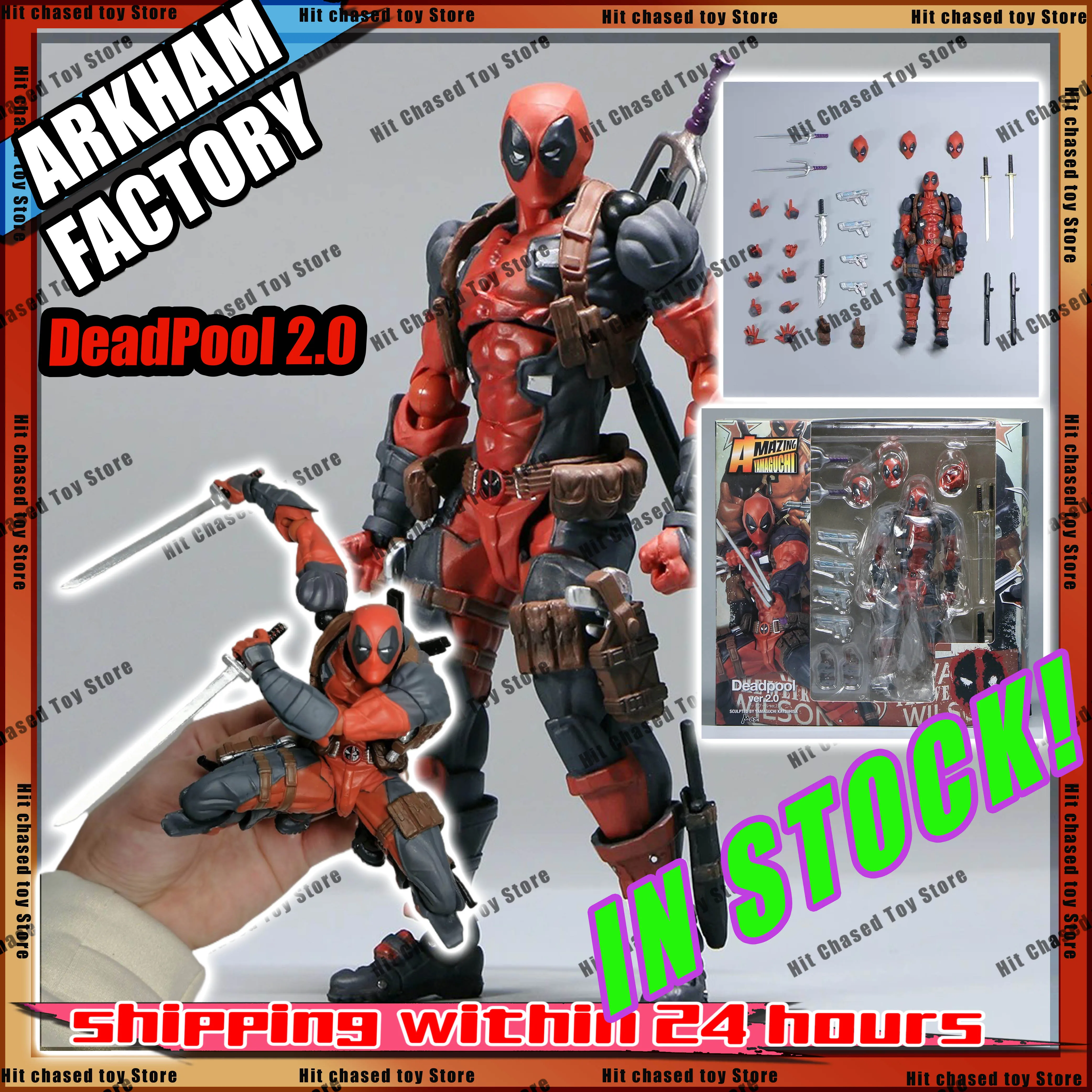 IN MAGAZZINO Arkham Fabbrica X-MAN DeadPool 2.0 Incredibile Yamaguchi Kaiyodo Anime Action Figures Figurine Ko PVC Statua giocattoli Modello
