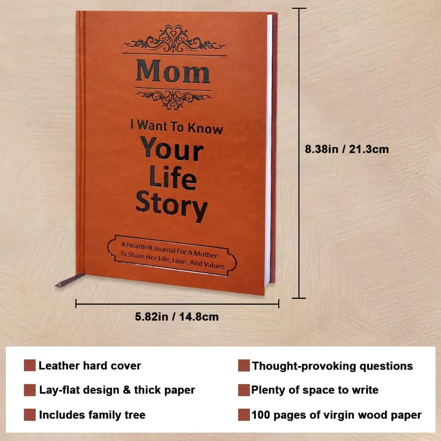 JUNQIU Mom I Want To Hear Your Story A Mother S Guided Jourl Book Gifts For Mom Christmas Mothe Day Birthday Gift For Mom From