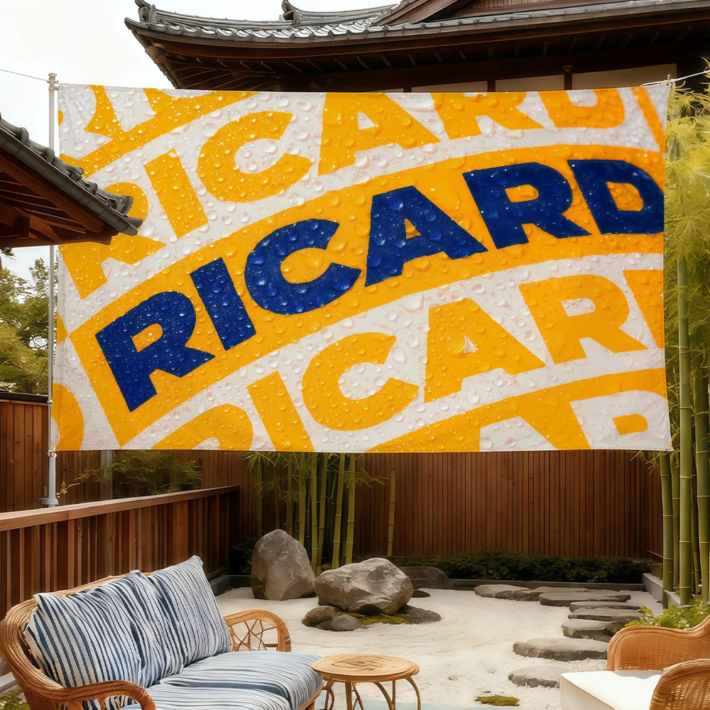 Fashion R-Ricard-ES flag For Room Dorm Camping Picnic Art Style Garage Bar wall Decoration Banner