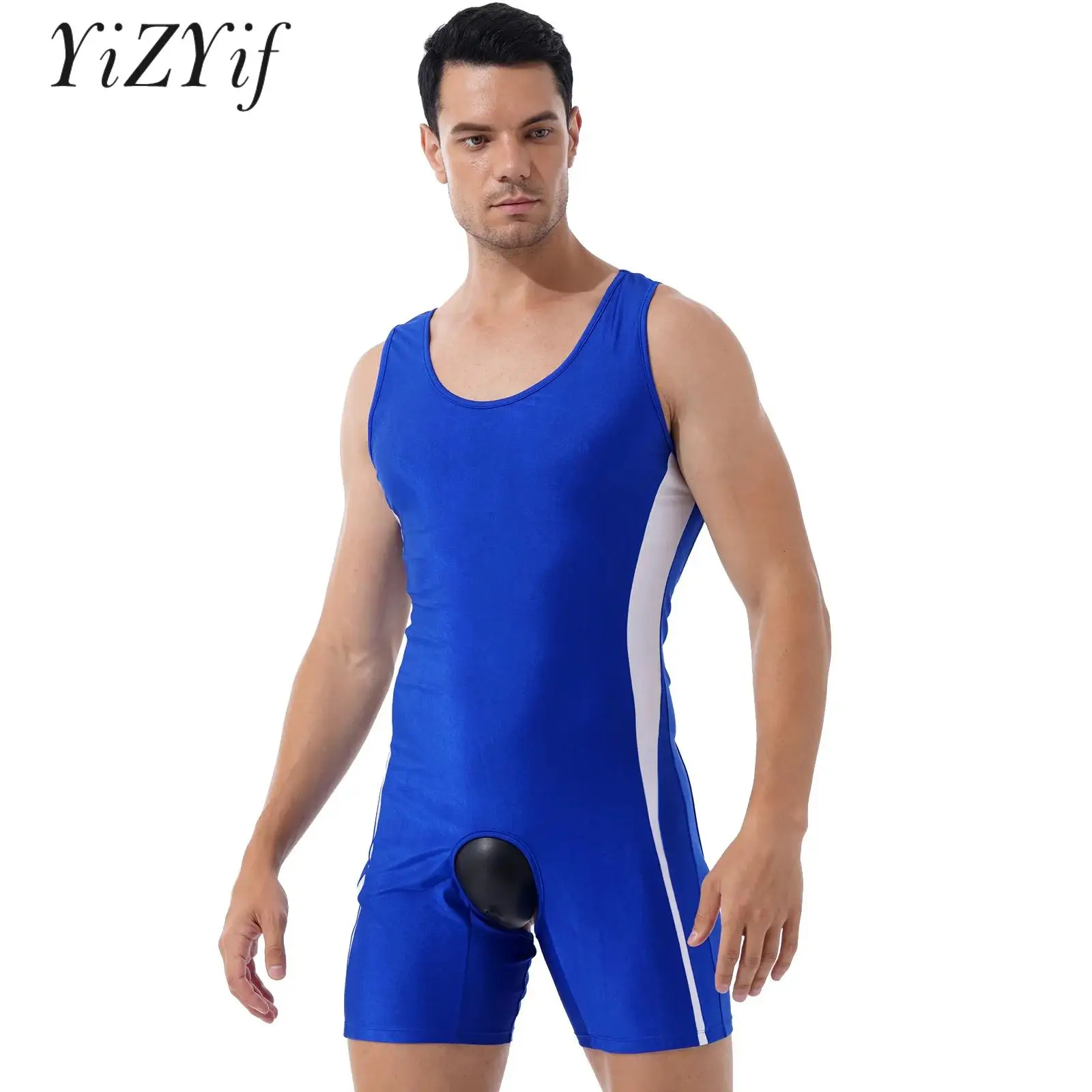 Men\'s Athletic Supporters Sport Shorts Swim Jumpsuit Slimming Compression Tights Backless Bodysuit Bodysuit Shapewear Swimsuit