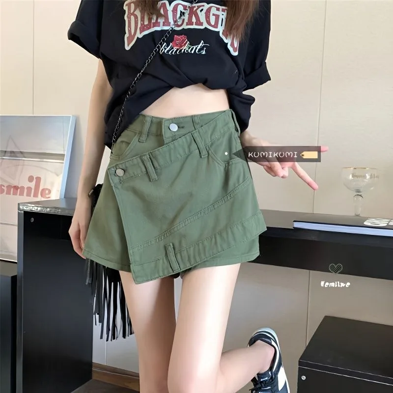 

High-waisted Denim Shorts Women's Culottes Summer New Design Sense Niche Small Man Loose Wide Legs Thin Hot Pants Trend Shorts