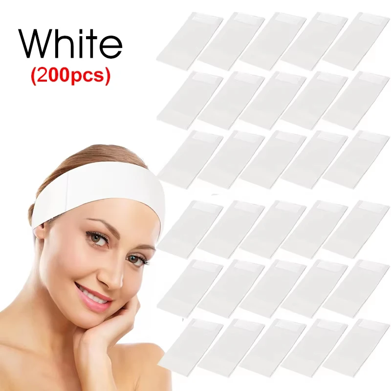 100/50/30 Stück Einweg-Spa-Gesichtsstirnbänder, Vliesstoff, weiche Hautpflege-Headwraps für Frauen, Salons, Schönheit, Kosmetikerin, Zubehör