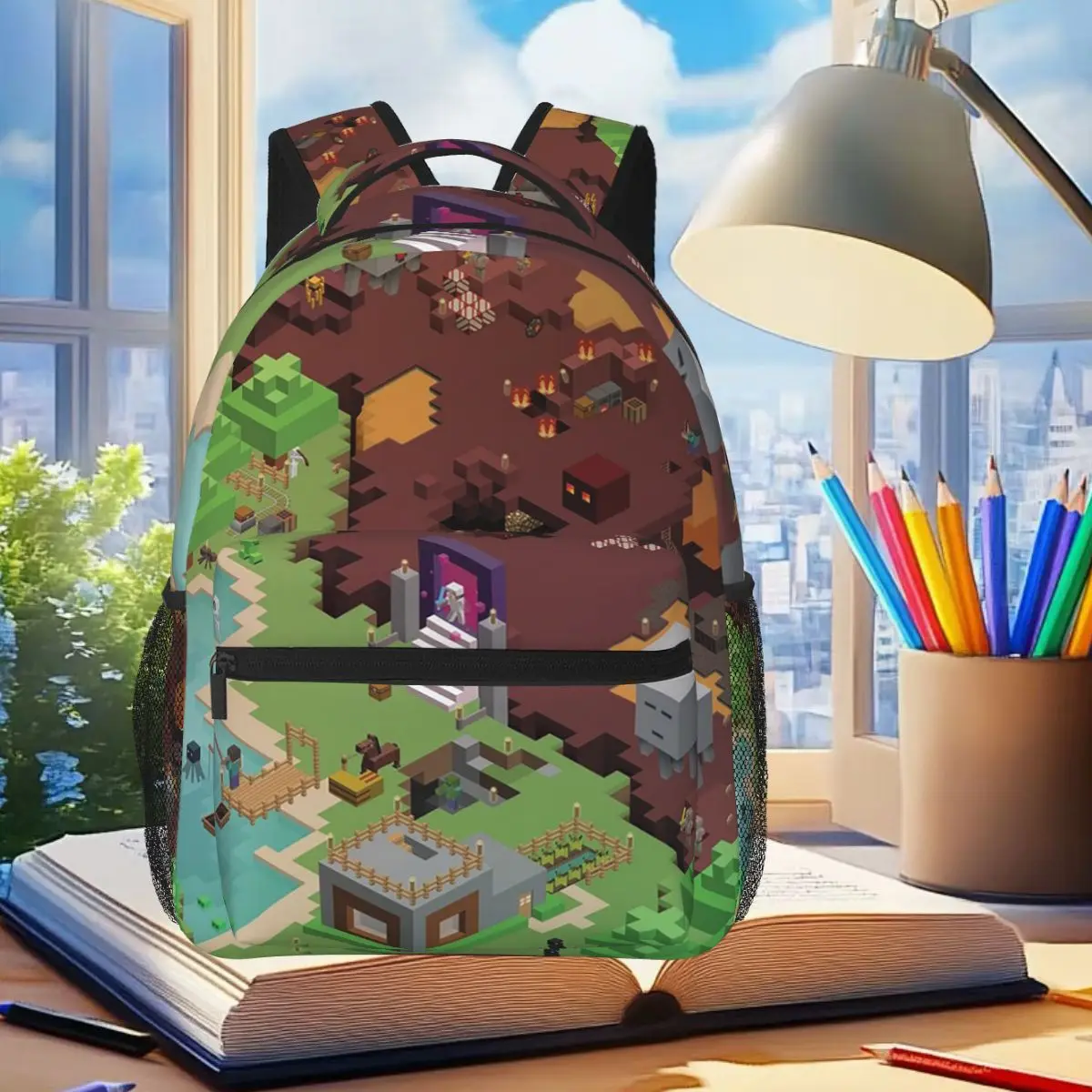 Exploring New Worlds Backpack Student Boys Girls BookBag Kids School Bag Computer Shoulder Bags for Men Women