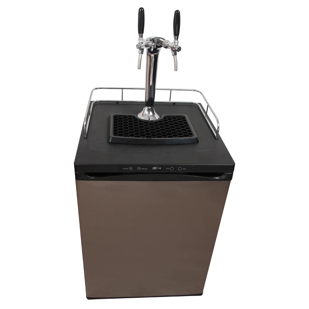 With Two Tap Beer Tap With Wheels / Beer Cooler/ Kegerator Beer Dispenser