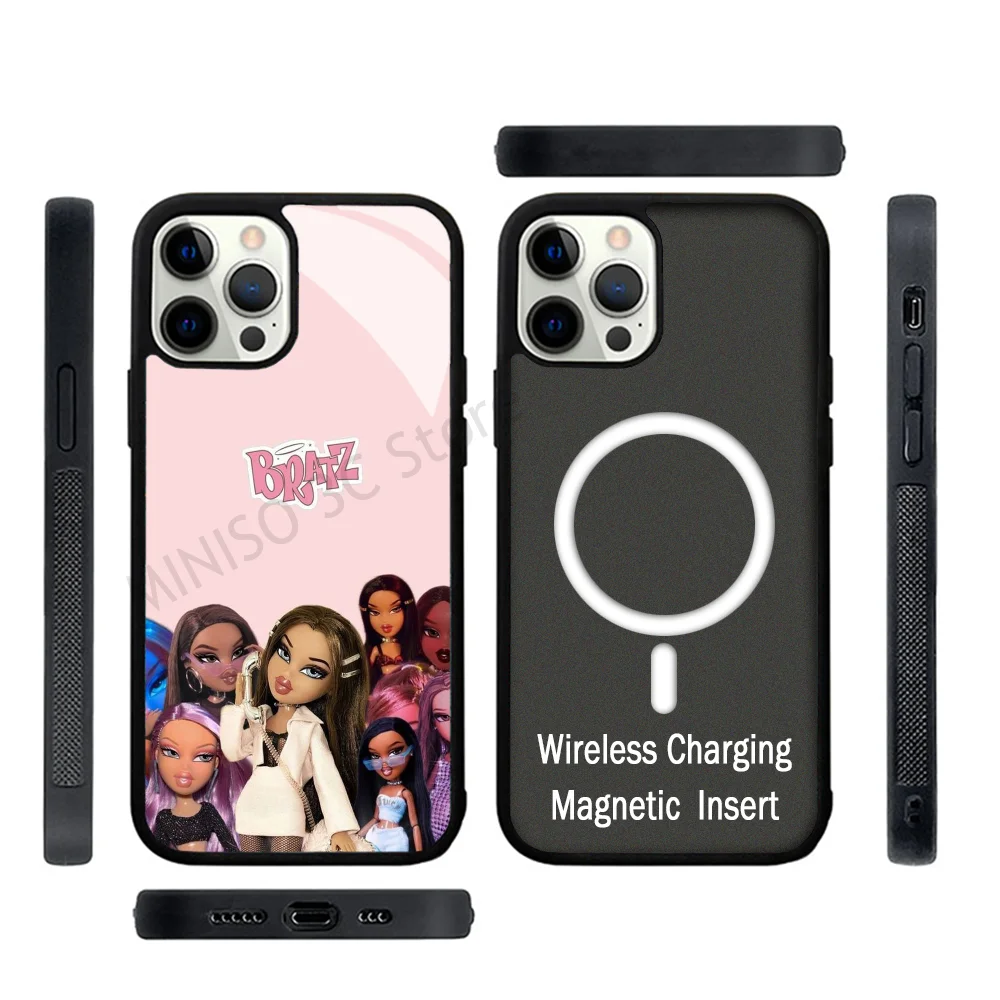 Lovely Doll B-Bratz Cute Phone Case Strong Magnetic For IPhone 15 14 13 Pro Max 11 12 Mini For Magsafe