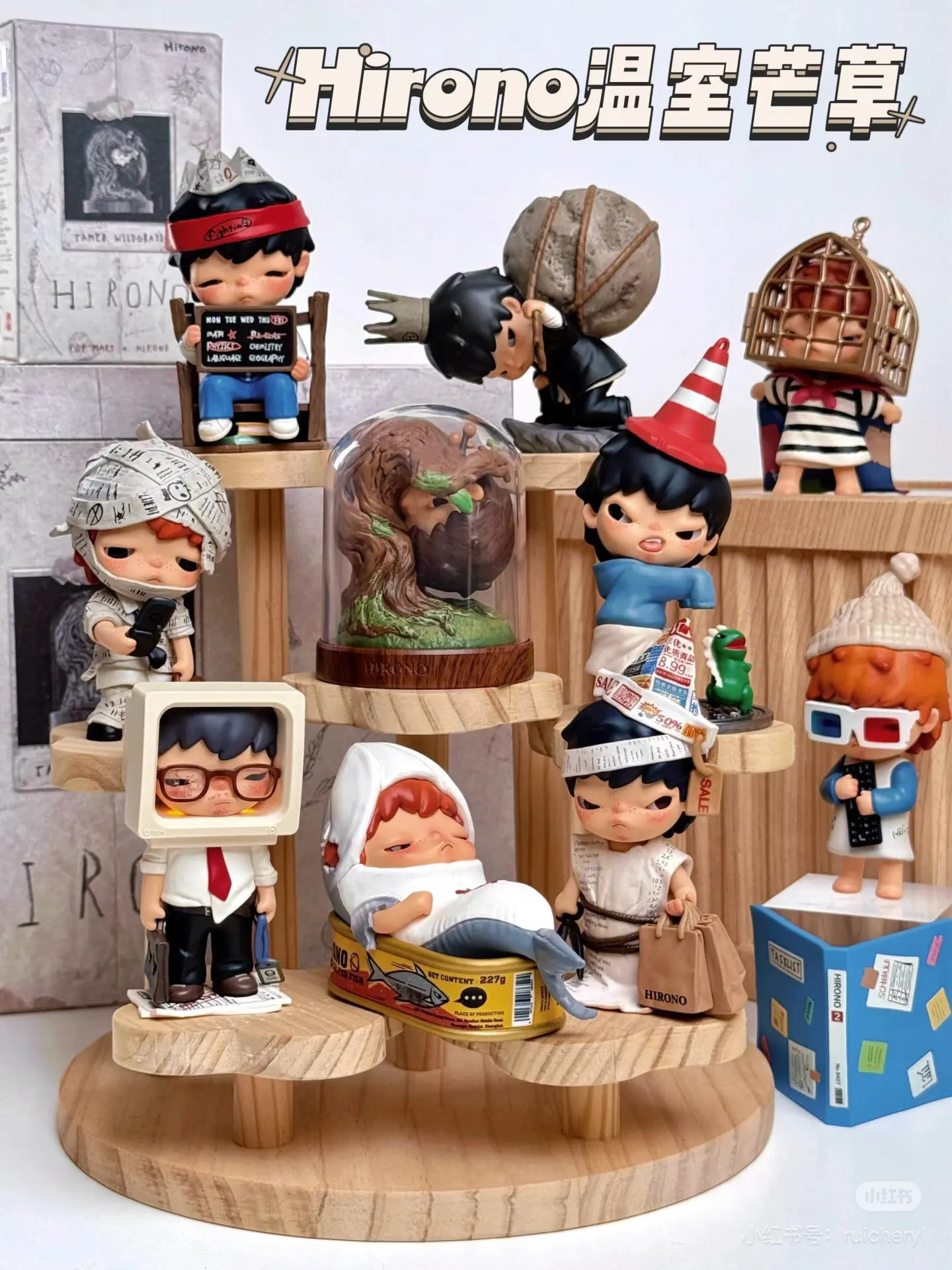

Pop Mart Original Hirono Tamed Wildgrass Series Blind Box Collectible Trendy Mystery Box Figure Desktop Home Decoration Gift