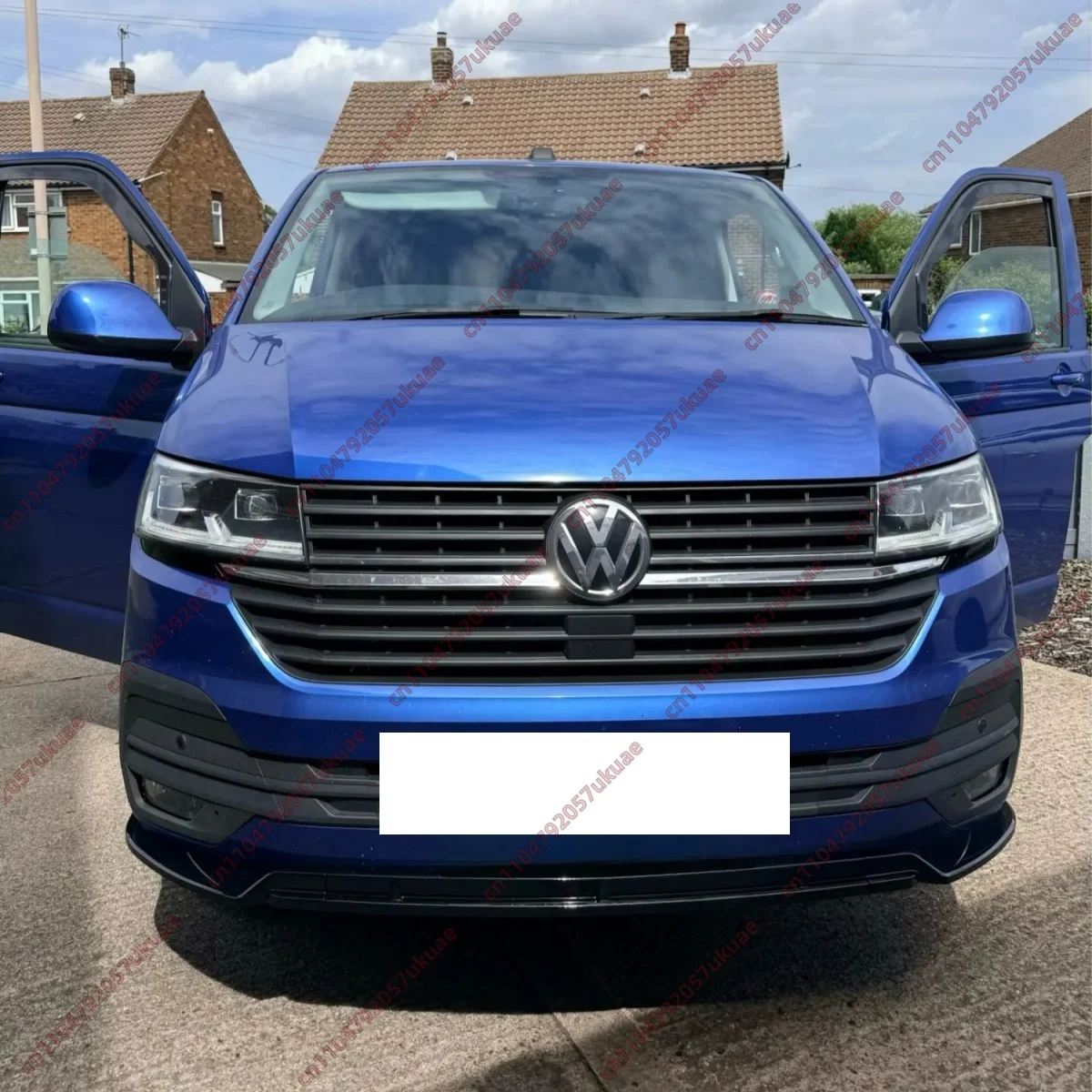 Front Bumper Lip Splitter for Volkswagen Transporter T6.1 Multivan LCI Facelift 2019-2025 Glossy Black ABS Cover Body Kit Tuning