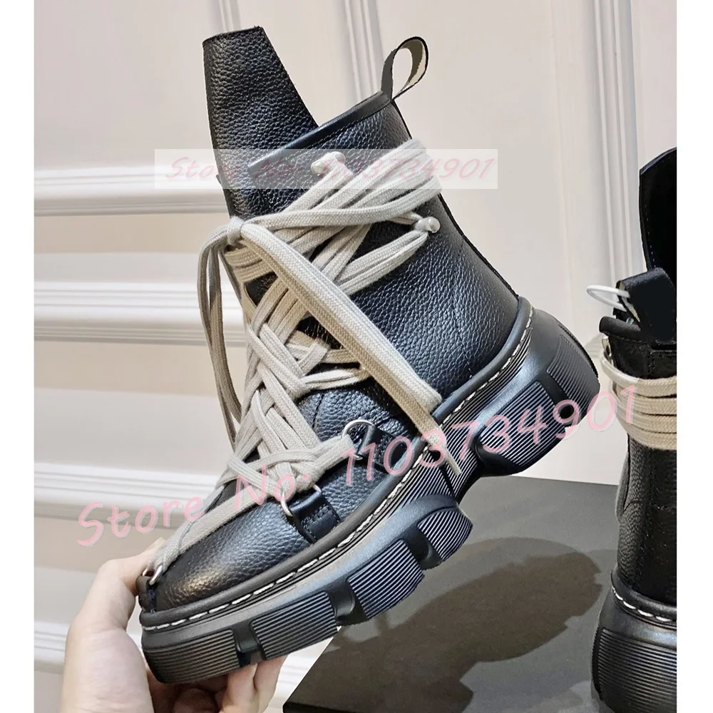 Sznurowane czarne botki na platformie Lady Zipper Round Toe High Heels Shoes Women Patent Leather Slim Punk Nifty Trendy Boots