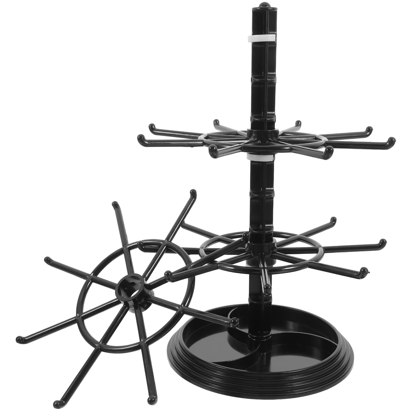 

Keychain Hanger Layer Jewelry Rack Necklace Display Storage Circle Metal Jewelry Display Tower Rotating Stand Bracelet Organizer