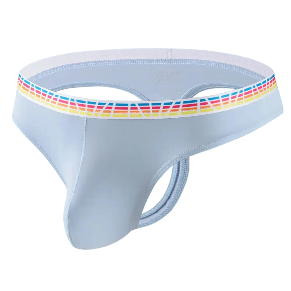 Men Solid Low Waist Thin Thongs Soft Breathable Quick Drying Underwear G-strings Teenage Breathable Underpants