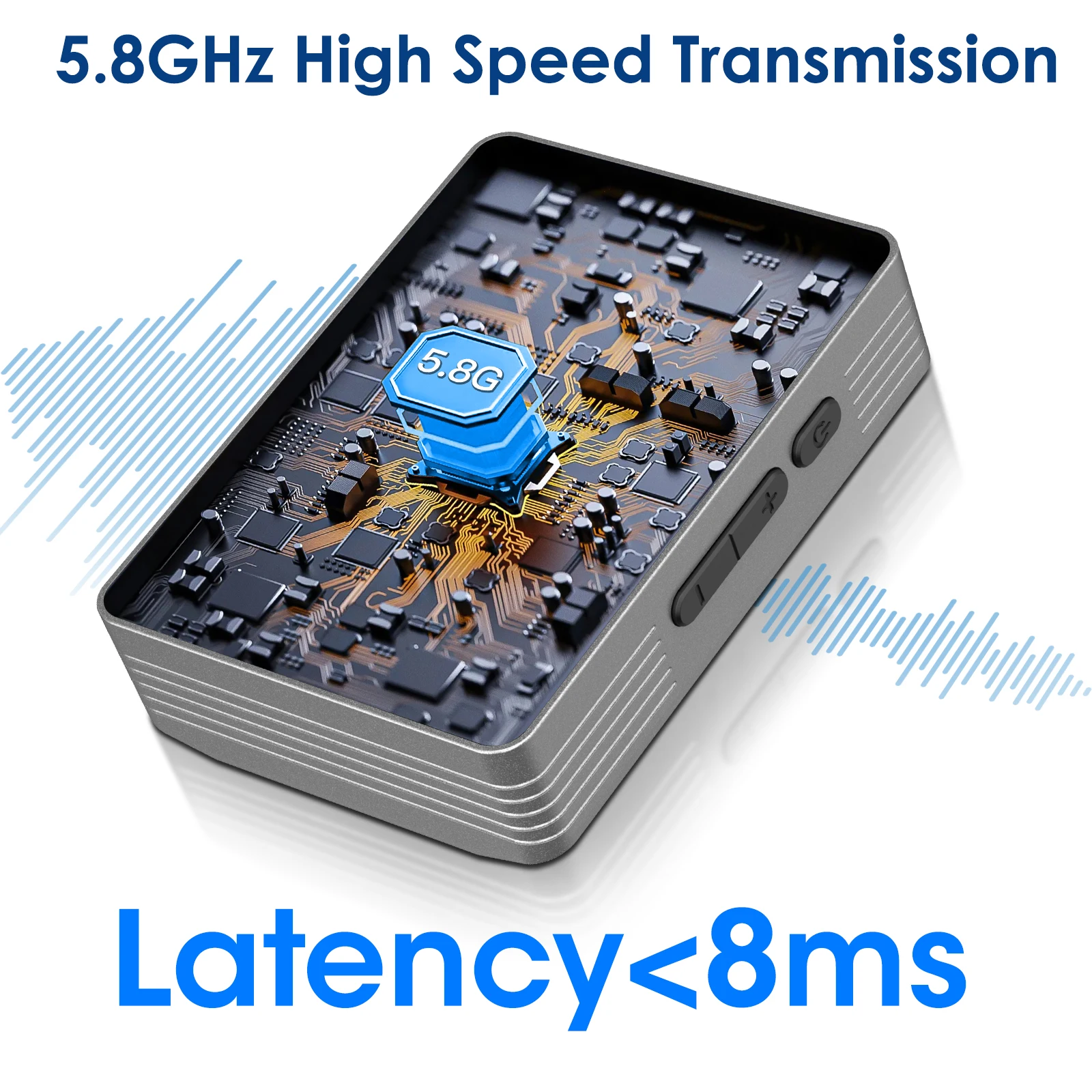 Sistema IEM Wireless 2.4GHz, Sistema di Monitoraggio In-Ear Digitale Wireless con Trasmettitore Bodypack e Ricevitore per Palco, Studio e Live