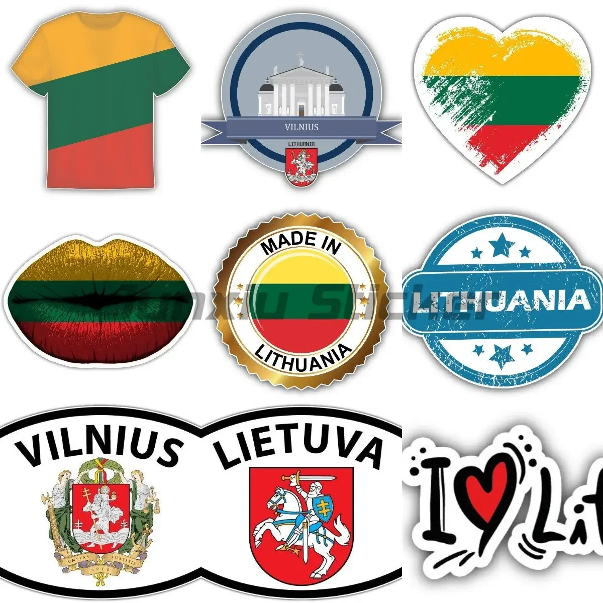 

Lithuania Flag Round Sticker Lithuania The Greatest Place on Earth Vinyl Decal Laptop Car Suitcase Water Bottle Helmet Truck