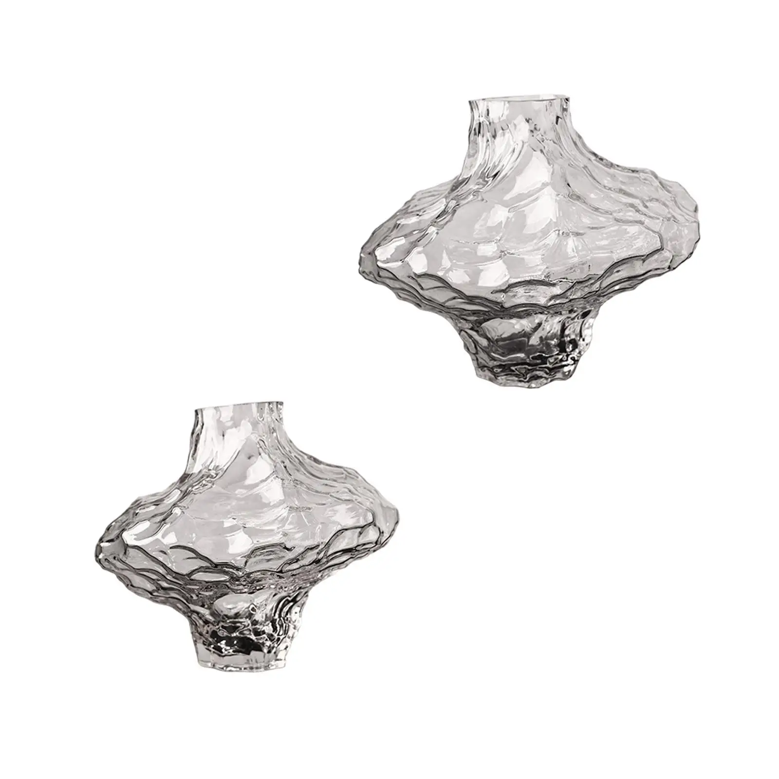 

Clear Glass Vase Decorative Minimalist Vase for Desktop Living Room Shelf