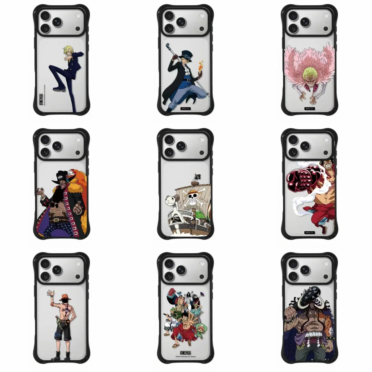 

3D One Piece Character Phone Case for iPhone 11 12 13 14 15 16 17 Pro Max Plus mini Air Doflamingo Sabo Sanji Teach Kaidou Cover