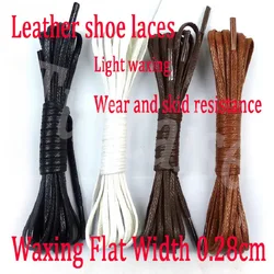 2.8mm Cotton Waxed Solid Flat Shoelaces Durable Polyester Shoelaces Oxford Shoe Laces Boots Laces Waterproof Leather Shoelace
