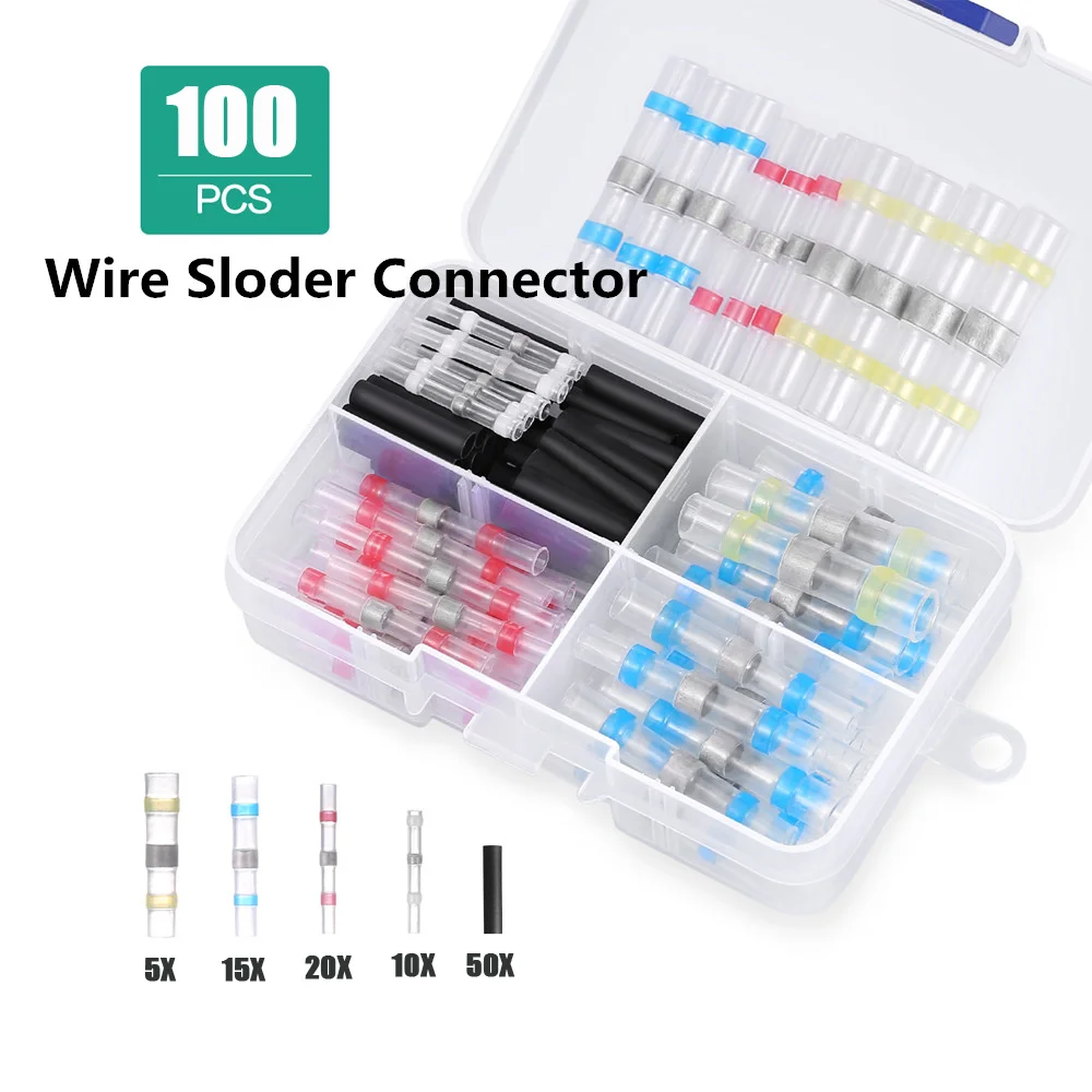 

Solder Seal Wire Connector Waterproof Insulation Electrical Heat Shrink Butt Terminals for Automotive,Marine Boat Trailer,Home