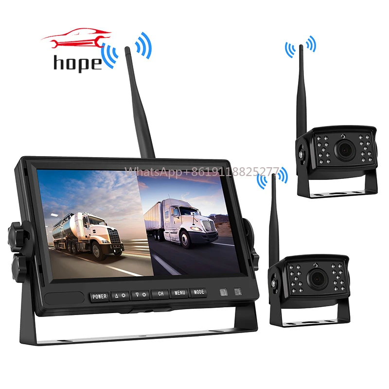 2ch AHD Wireless Truck DVR Car Monitor Car Display Screen 7