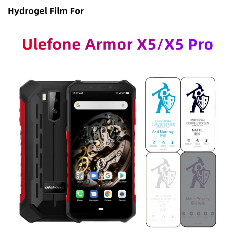 2pcs Matte Hydrogel Film For Ulefone Armor X5 HD Screen Protector For Ulefone Armor X5 Pro Eye Care Anti Spy Matte Protection