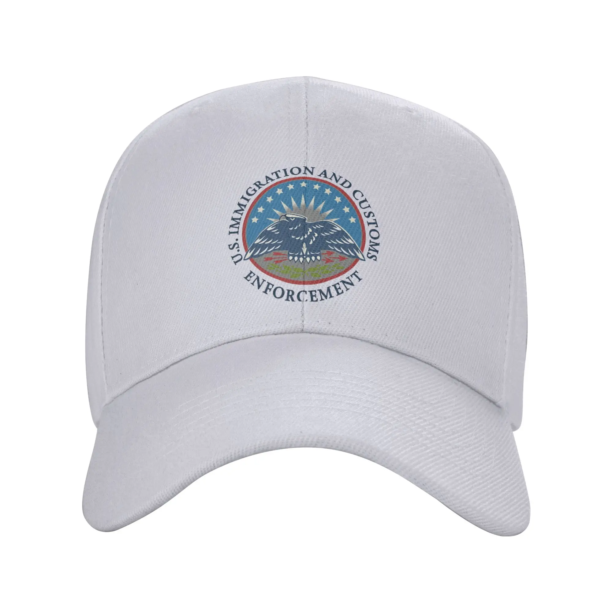 

ICE Immigration and Customs Enforcement Logo Casual Baseball Cap Summer Trucker Hat Sun Visor Outdoor Gym Snapback Cap