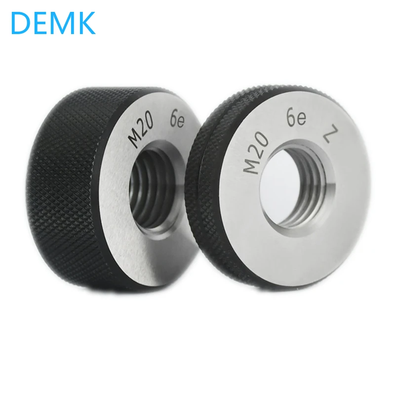 Calibro ad anello filettato Precisione 6e Precisione M2-M30 GO/NO GO Calibro metrico Calibro a vite esterno Fine, Passo Strumento di test filettatura 2 pezzi