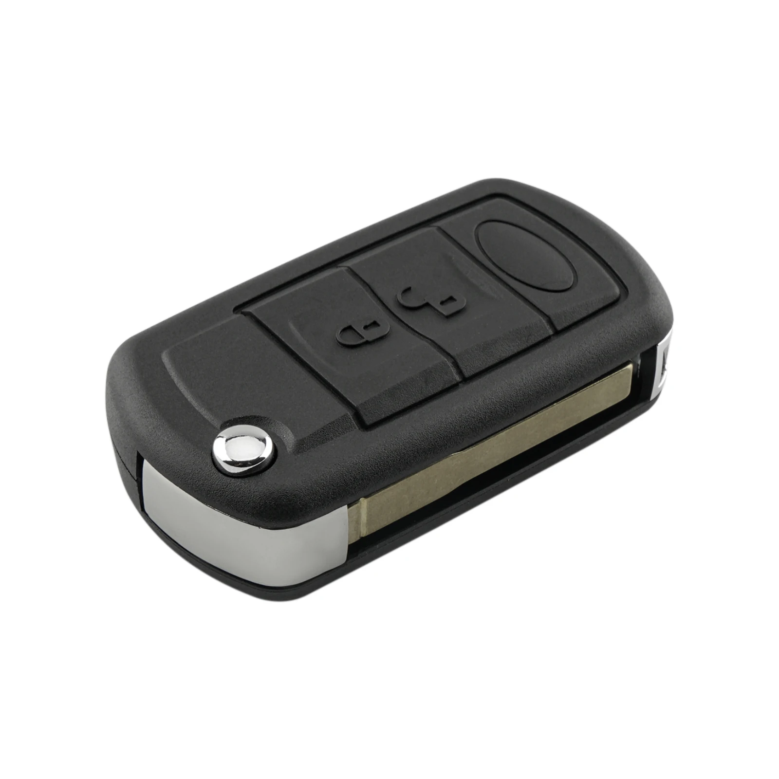 3 Button Remote  Key Fob Shell Case + HU101 Flip Blade Replacement For Land Rover Discovery 3 Range Rover Sport