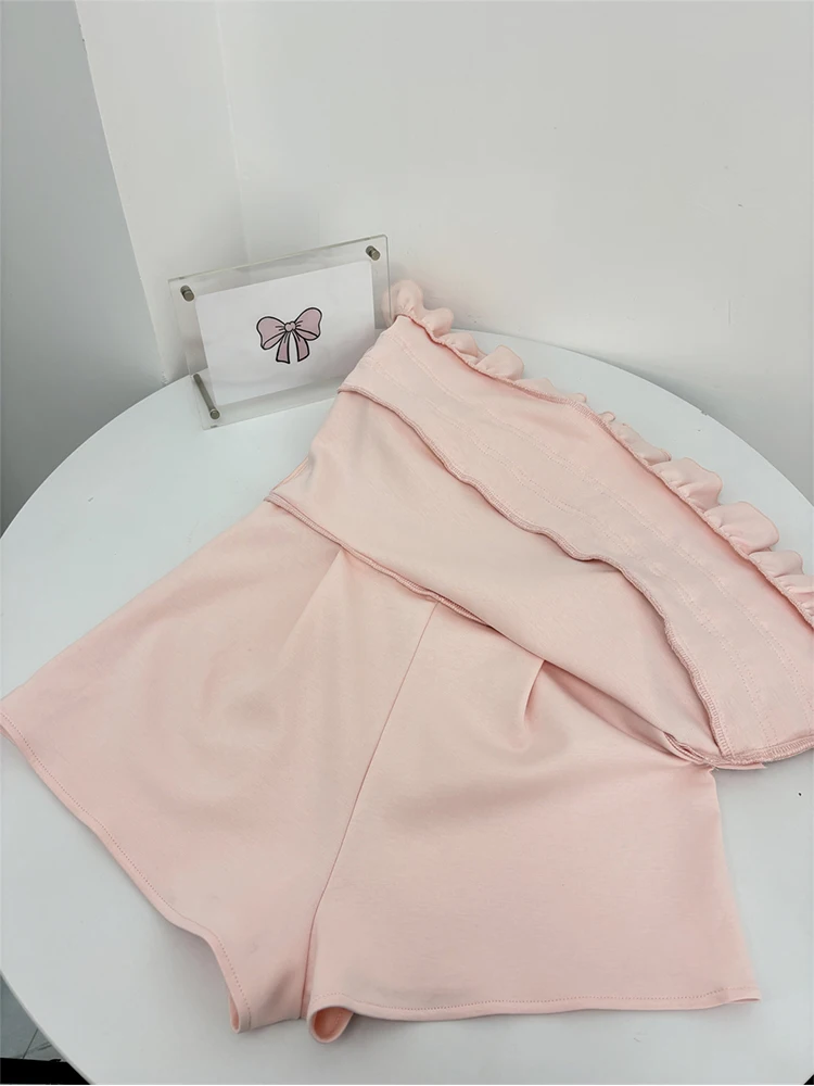 Jesień Zima Kobiety Coquette Ballet Core Shoujo Outfits 2-częściowy zestaw z długim rękawem Off Shoulder Pullovers Sweter + Gyaru Mini spódniczki