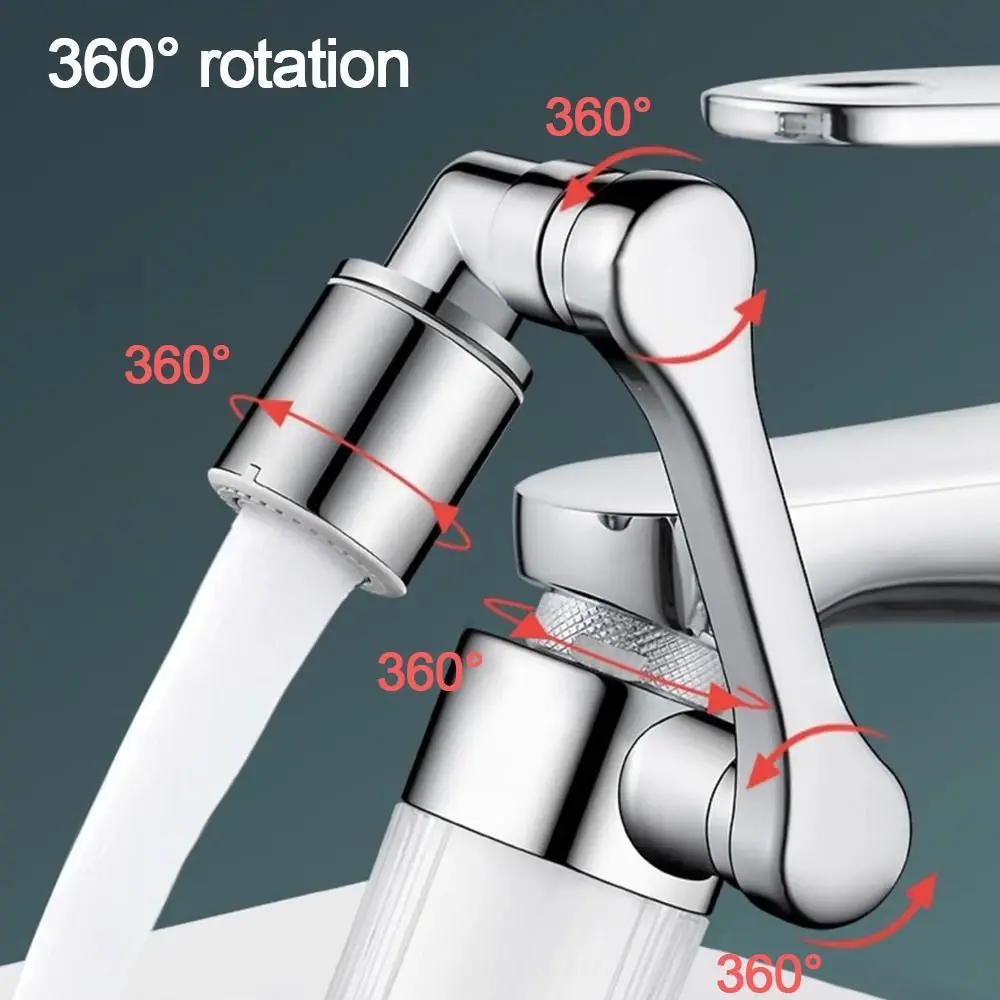 مكافحة سبلاش صنبور المطبخ فوهة توفير المياه 2-وضع قابل للتعديل شلال صنبور المطبخ الحنفية رذاذ 1440 ° تدوير #2