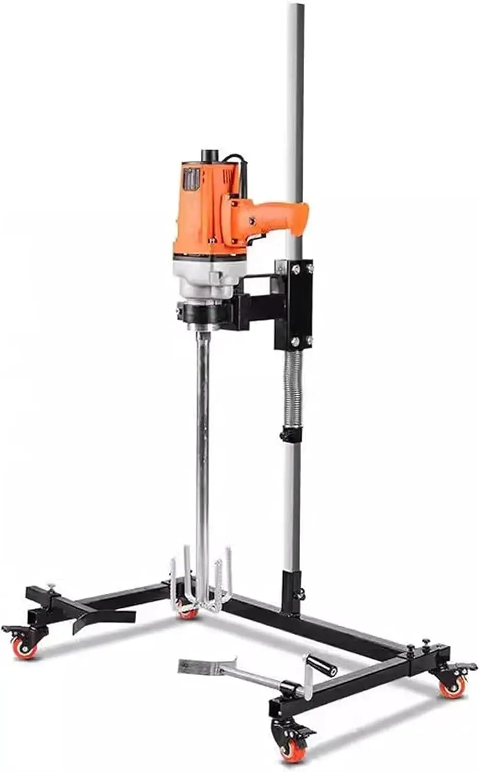 آلة خلط الطلاء الأوتوماتيكية، آلة خلط الخزان الكهربائي 2800 واط، محرض الهواء الكهربائي، سرعة 0-1400 دورة/دقيقة، مع حامل مساعد و