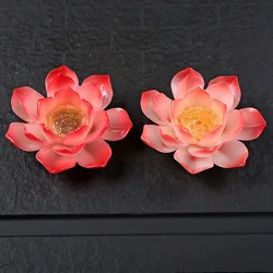 High temperature can change the color of cultivable lotus flowers, home decoration accessories, resin exquisite gifts