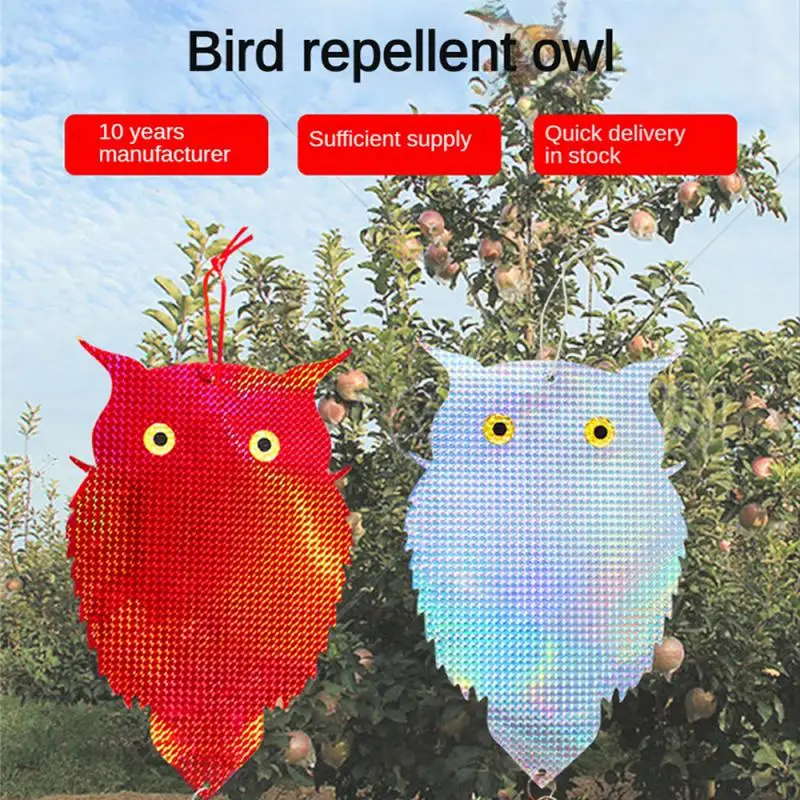 Balcony Bird Repellent Bird-repellent Owl Agricultural Orchard Double-sided Laser Reflective New Owl Shape Bird Repellent