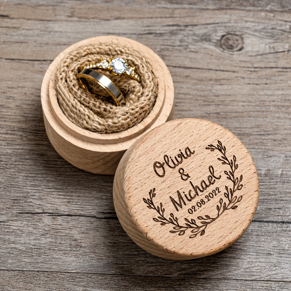 Caja de Anillos de Boda Person - Wood Ring Blank reseña y precio