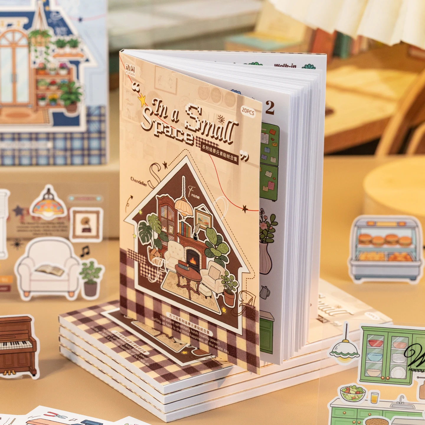 

20 pcs Cartoon Scene element Die cut sticker book Journal Planner Decorative DIY Scrapbooking Sticker Laptop Stationery Stickers