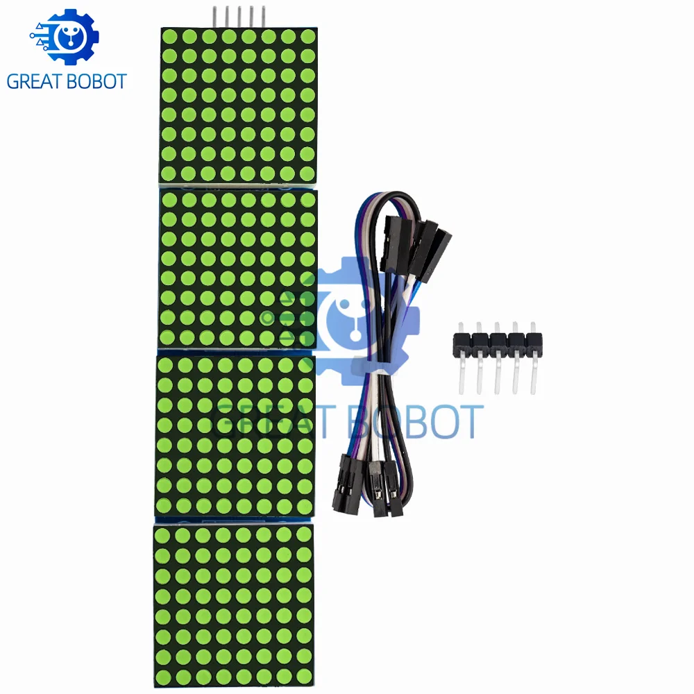 وحدة المصفوفة النقطية MAX7219: شاشة 4 في 1 لوحدة التحكم الدقيقة Arduino، تأتي مع خط 5P #3
