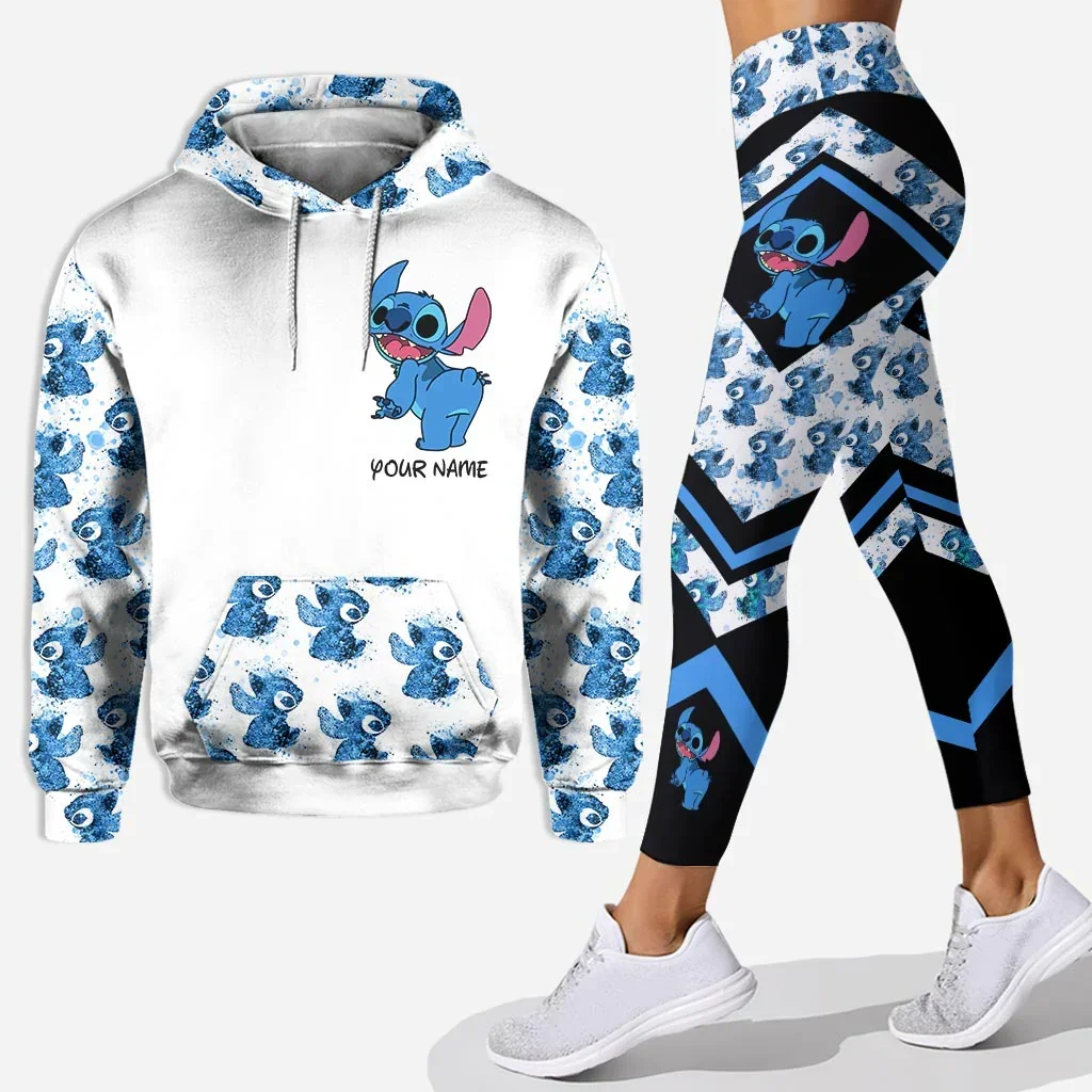 2024 new women's yoga pants set custom Stitch 3D hoodie women's hoodie leggings sportswear stitch productos sudaderas y2k