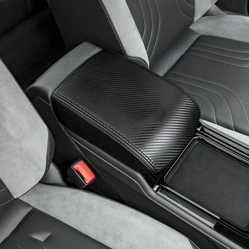 ل Volkswagen VW ID.4 Crozz ID.4X ID 4 Crozz 2023 2022 2021 مسند ذراع السيارة غطاء وحدة التحكم وسادة دعم صندوق علوي ماتي حصيرة #2