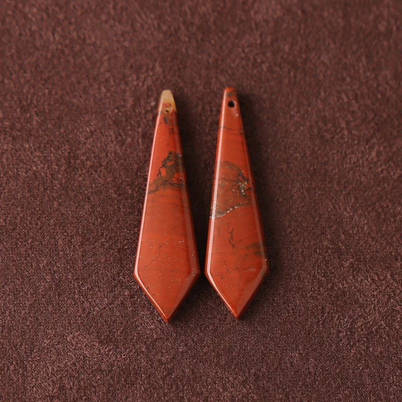 

Серьги из натурального камня Red River Jasper, бусины 40x11x4 мм, 3,9 г, полудрагоценные женские ювелирные изделия, серьги, аксессуары