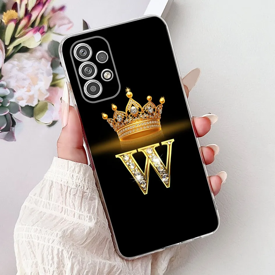 Etui na telefon Cute Letters do Samsung Galaxy A13 A23 A33 A53 5G Cover Clear Silicone Soft TPU Couple Cases do Samsung A13 4G Capa