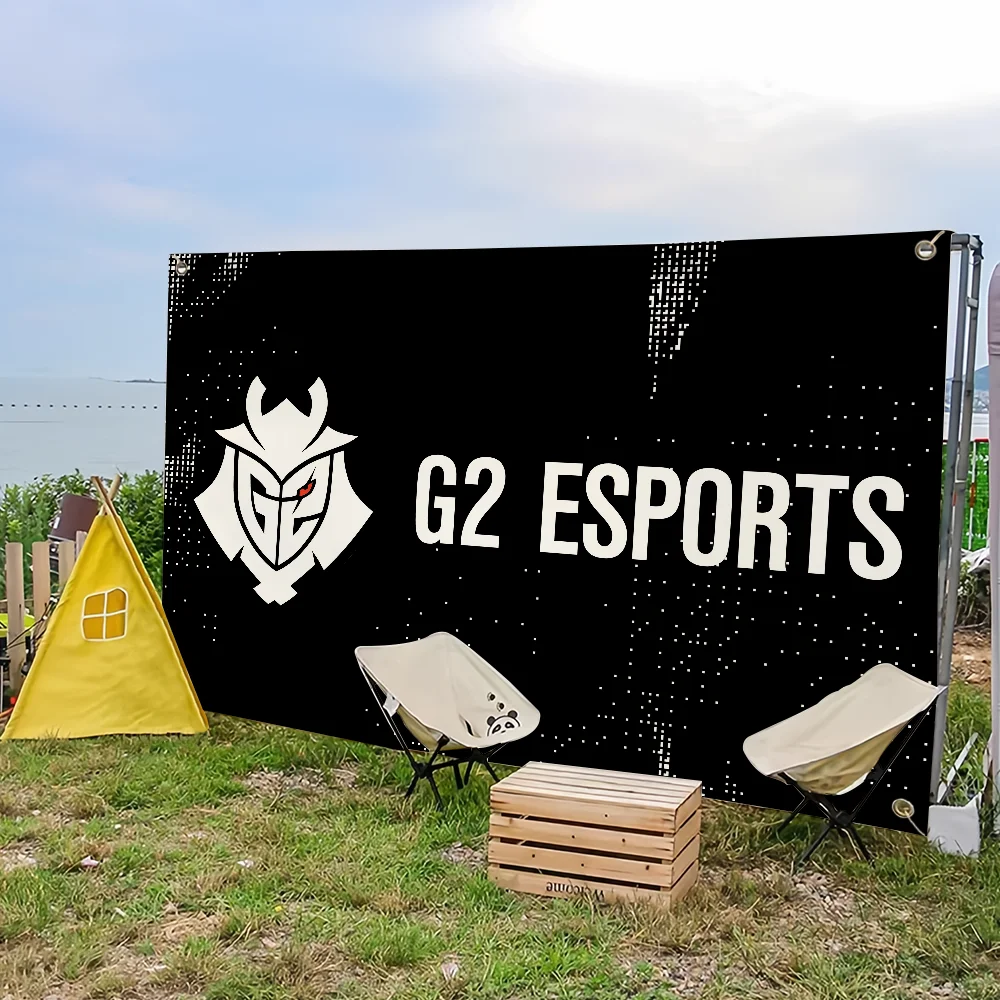 Bandera lol con logotipo de campeón principal de G2 esports para Picnic, fiesta, arte, decoración del hogar, pancarta para acampar al aire libre