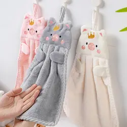 1PC- Hanging Embroidery Water Absorbing and Non Hair Dropping Wipe Towel