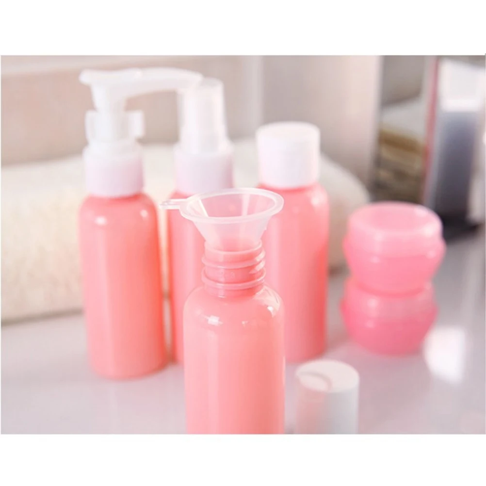 

9Pcs Refillable Travel Bottles Kit Plastic Lotion Shampoo Cream Containers Portable Empty Travel Bottle Set with Funnel Dropper