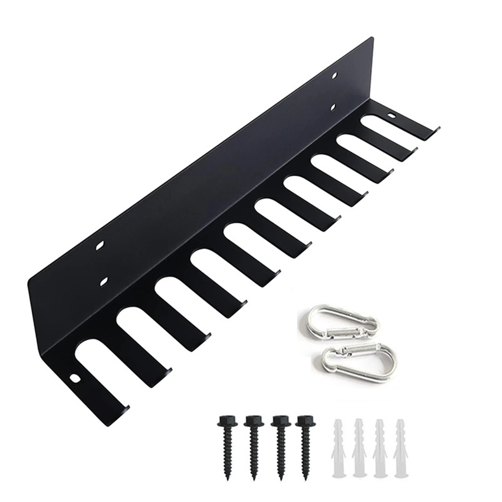 Wall Mounted Fitness Equipment Storage Rack Metal Gym Organizer Bracket For Resistance Bands Barbells Weights Home Garage
