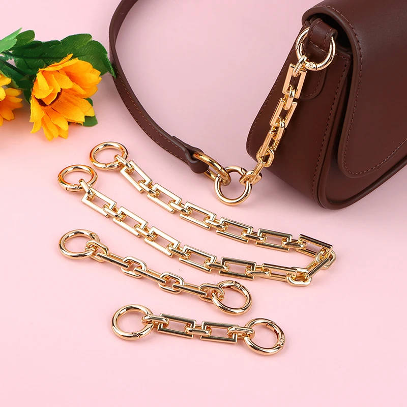 Cadena de extensión de bolso de axila, cadenas de repuesto de Metal, correa de bolso de hombro, asas de bolso de monedero DIY, accesorios de cadena