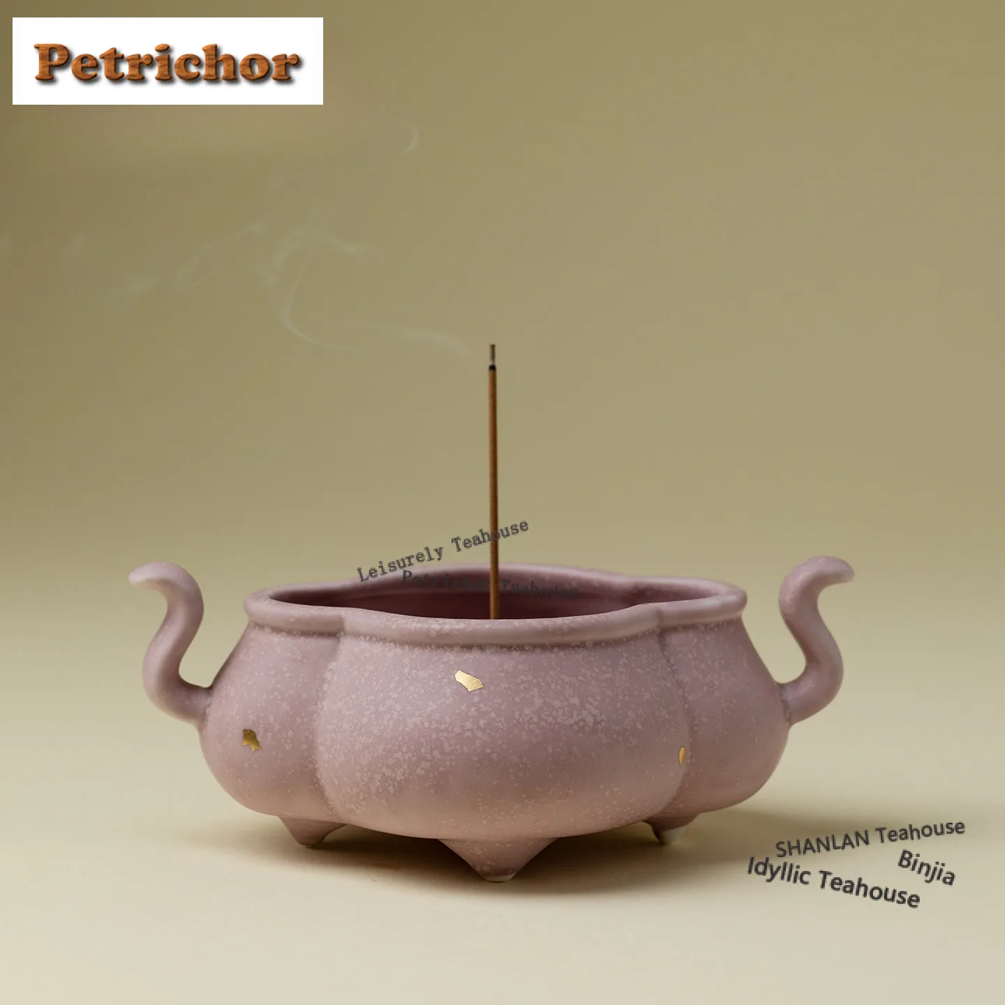 Sprinkle Gold Purple Incense Holder Creative Mist Smoking Steamers Incense Burners Aromatherapy Censer Tableware Ornaments Craft