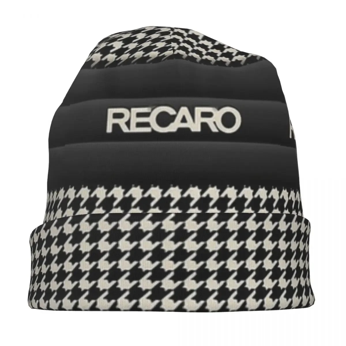 Recaro Houndstooth Upholstery Knitted hat for men and women Recaro Gift Unisex winter warm brimless urinal hat