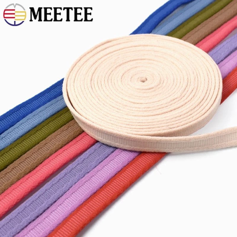 

2-20M 10mm Underwear Elastic Bands Nylon Wire Tubular Protective Sleeve Lace Trim Fishbone Bikini Clothes DIY Sewing Accessories