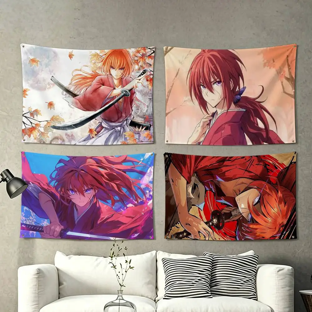 R-Rurouni Kenshin  Flag Suitable For Party Club Outdoor Interior Wall Decoration Banner Fans Gift