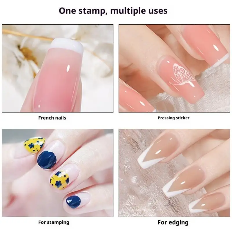 Nail Art Stamper Clear Jelly Silicone Head Manicure Scraper Nail Stamp Scraper Stamping Polish Print DIY Manicure Tool - view 6
