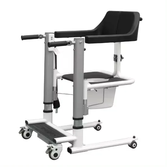 Patient Transfer Lifting Commode Chair With Toilet