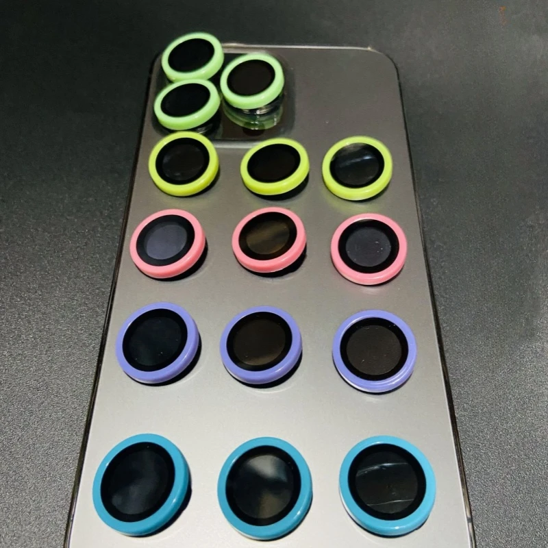 Luminous Camera Protector For iPhone 15 Pro Max 15Plus Full Coverage Metal Ring Glass For iPhone 14Promax 13 12ProMax Lens Cover